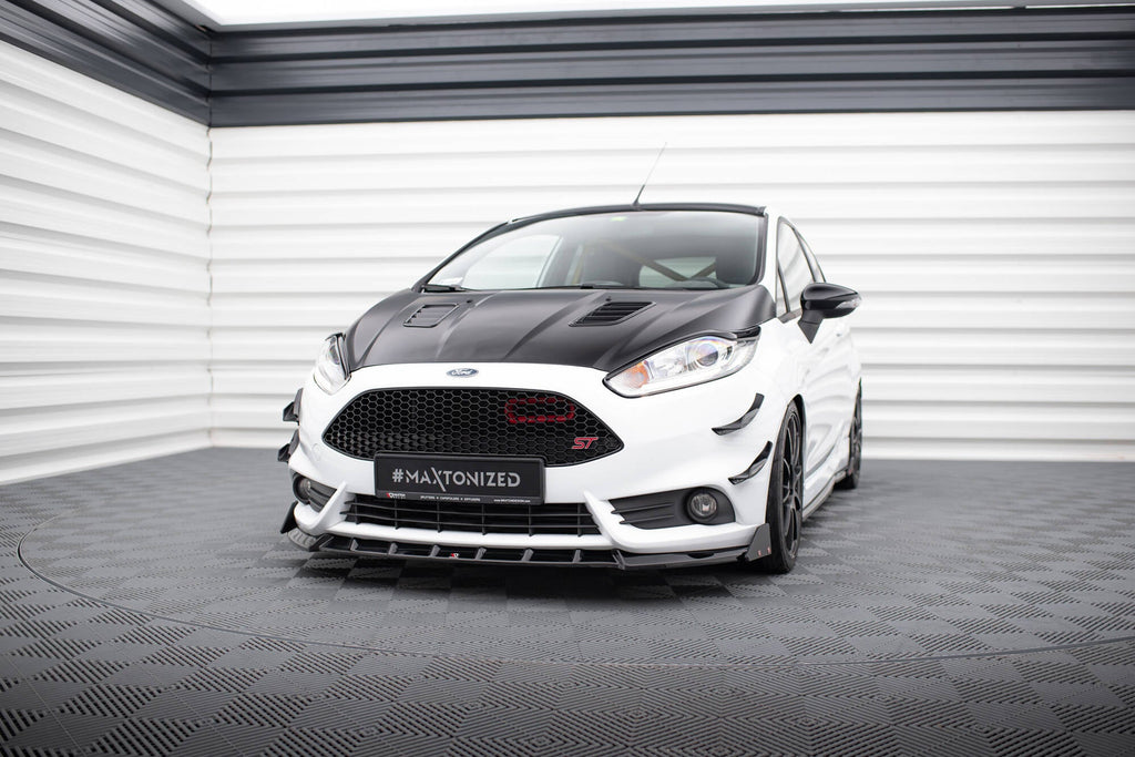 Maxton Design Splitter delantero V.6 + Flaps para Ford Fiesta ST Mk7 Facelift - imagen 1