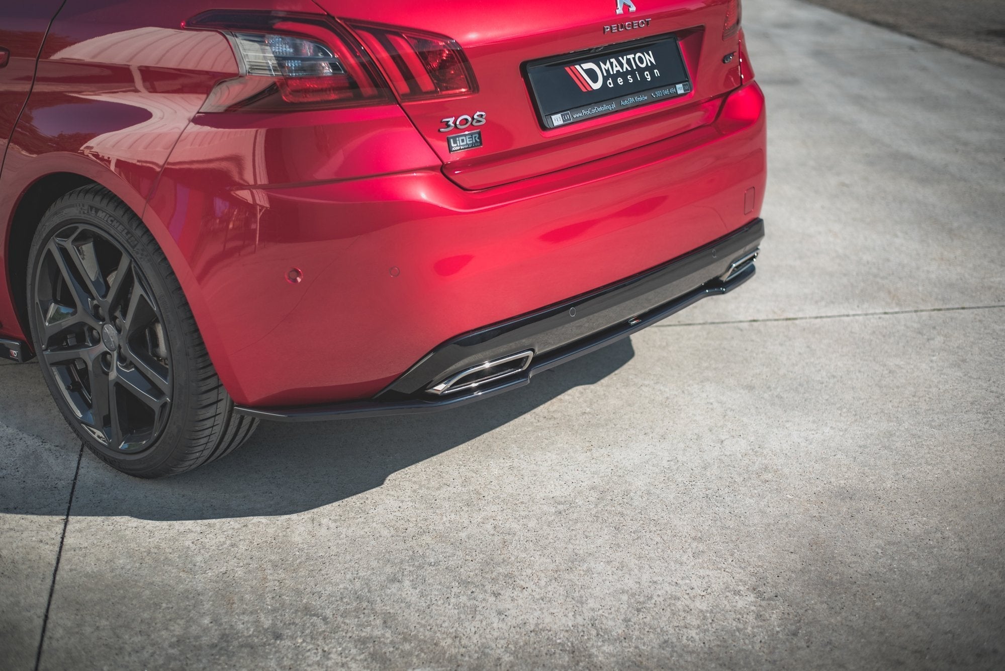 Maxton Design Splitter trasero para Peugeot 308 GT Mk2 Facelift - imagen 2