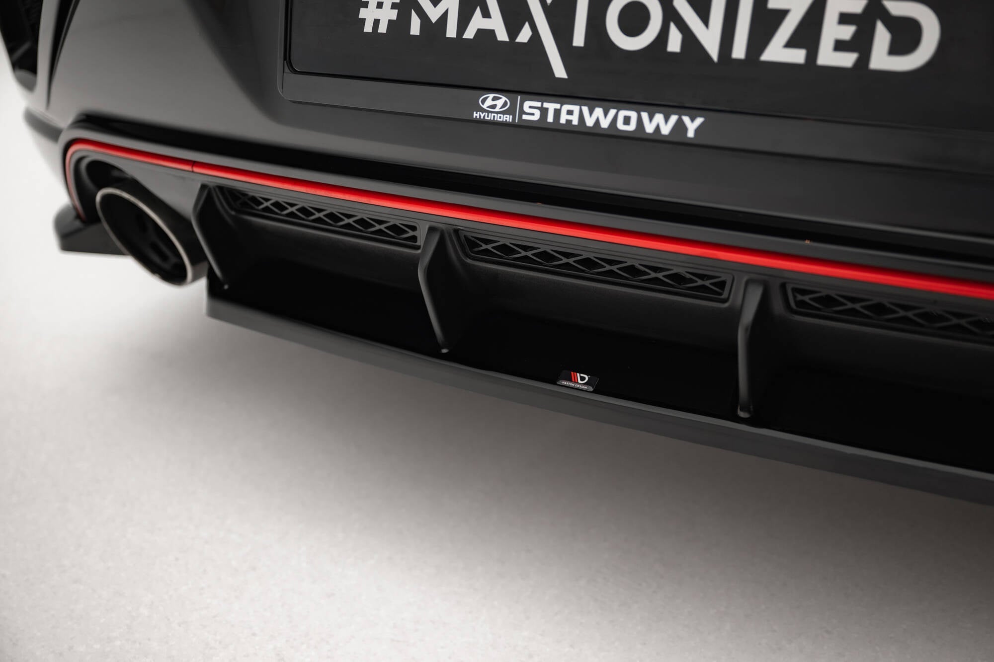 Maxton Design Splitter trasero central para Hyundai Veloster N Mk2 - imagen 3