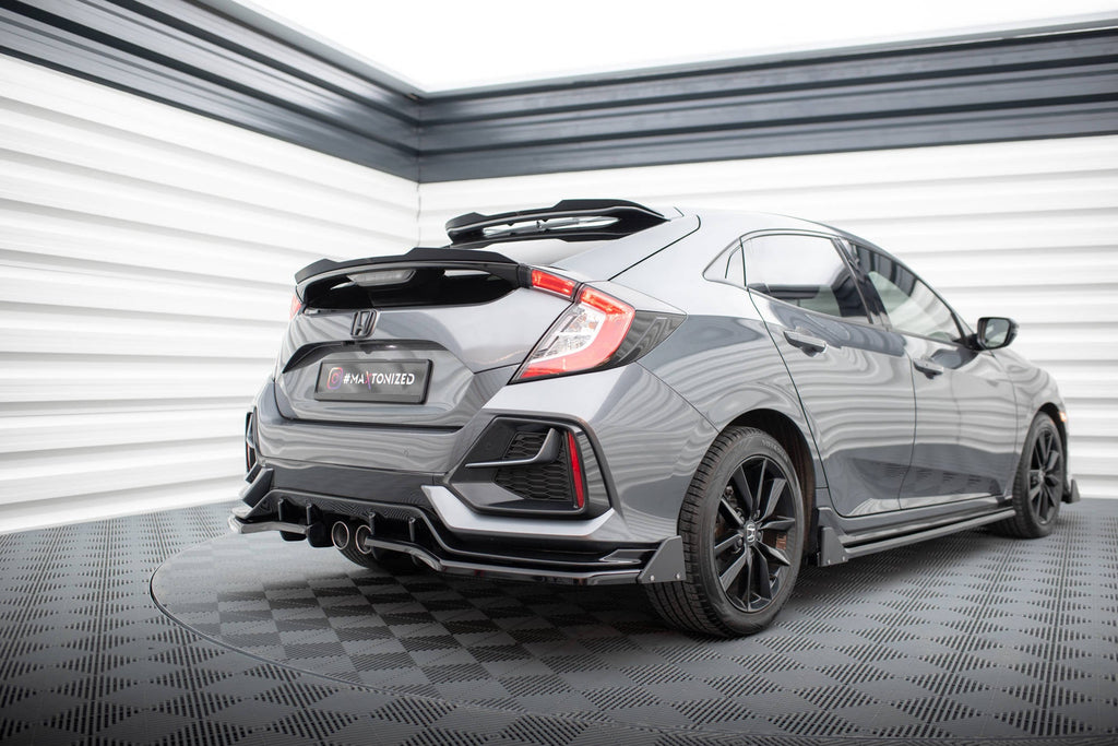 Maxton Design Splitter trasero V.1 (with vertical bars) + Flaps para Honda Civic Sport Mk 10 Facelift - imagen 1