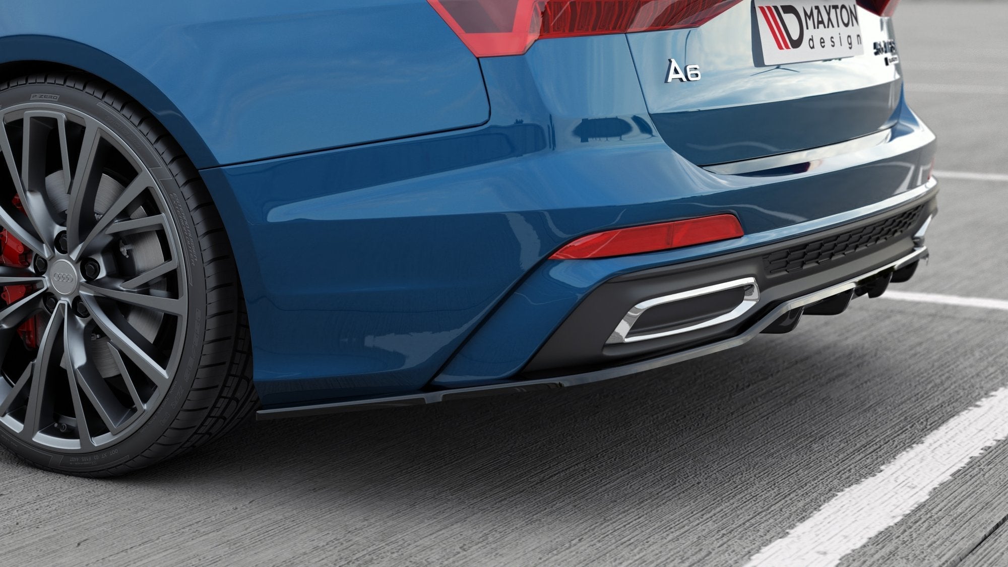 Maxton Design Splitter trasero (With Vertical Bars) para Audi A6 S-Line C8 - imagen 2