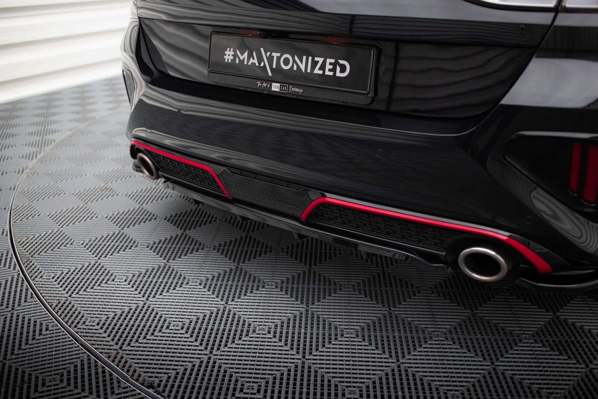 Maxton Design Splitter trasero (With Vertical Bars) para Kia Ceed GT Mk3 Facelift - imagen 2