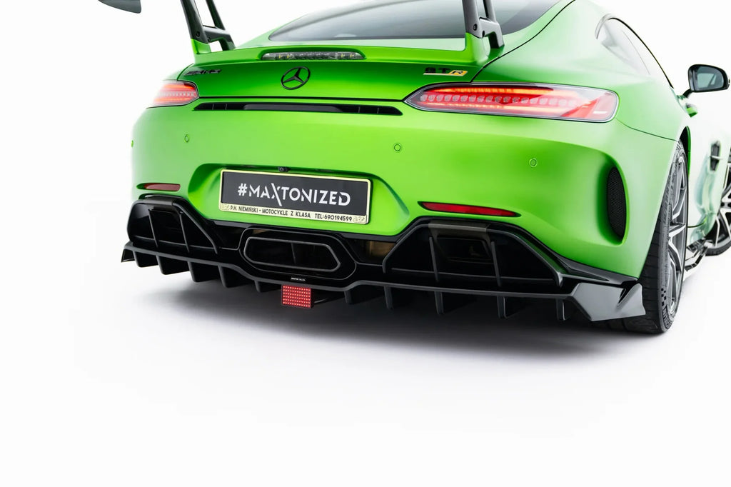 Maxton Design Splitter trasero (With Vertical Bars) + LED para Mercedes-AMG GT R C190 Facelift - imagen 1
