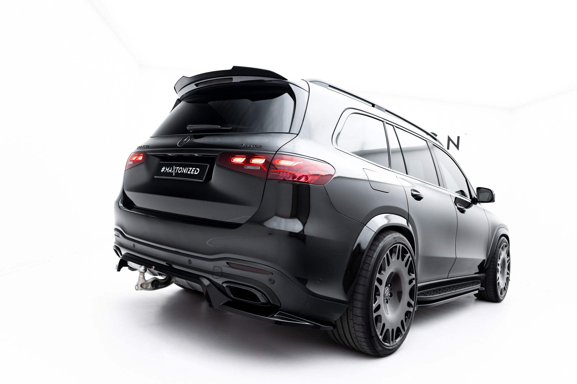 Maxton Design Arriere Splitter (Avec Une Barre Verticale) para Mercedes-Benz GLS AMG-Line X167 Facelift - imagen 6