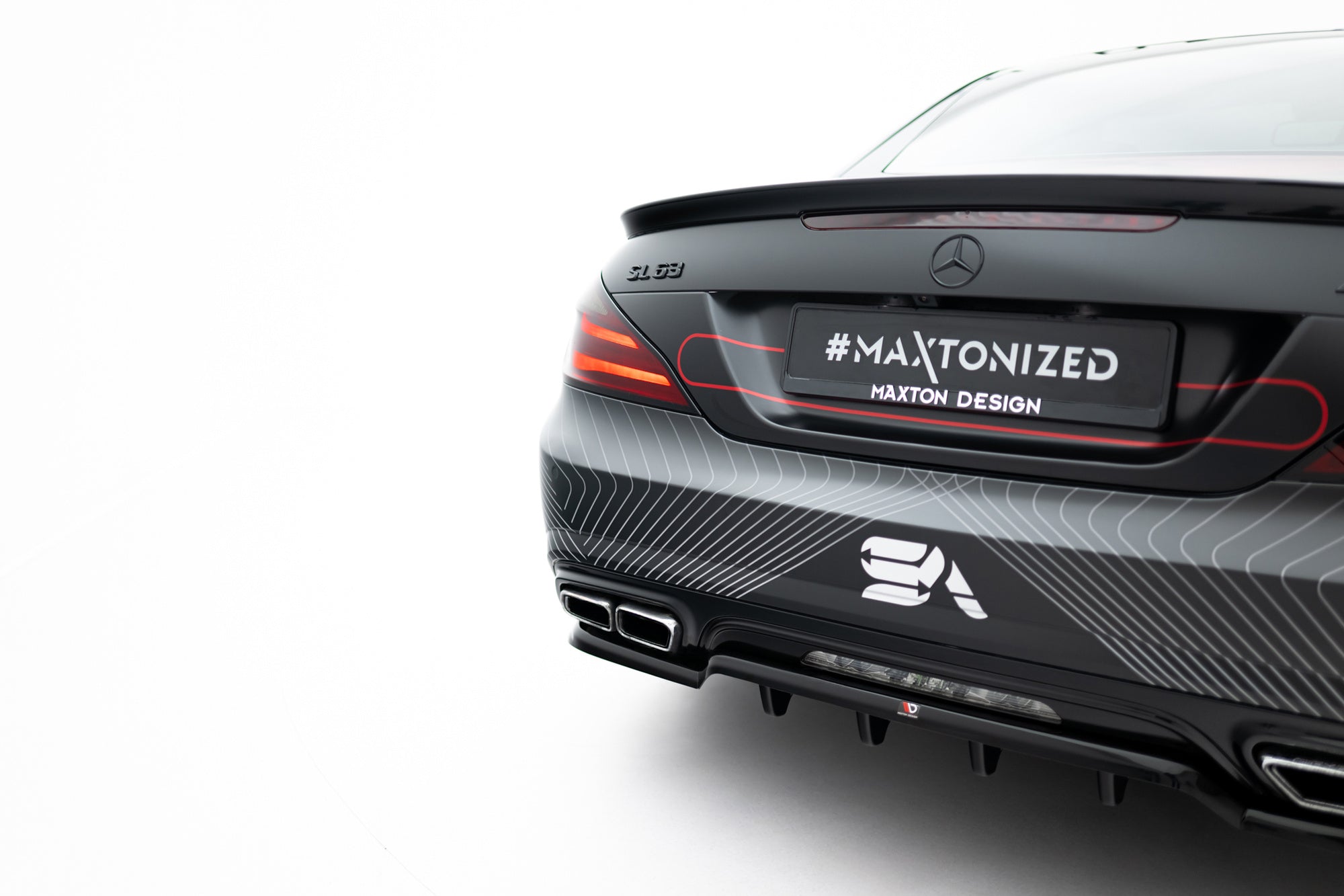 Maxton Design Splitter trasero (With Vertical Bars) para Mercedes-Benz SL 63 AMG R231 - imagen 2