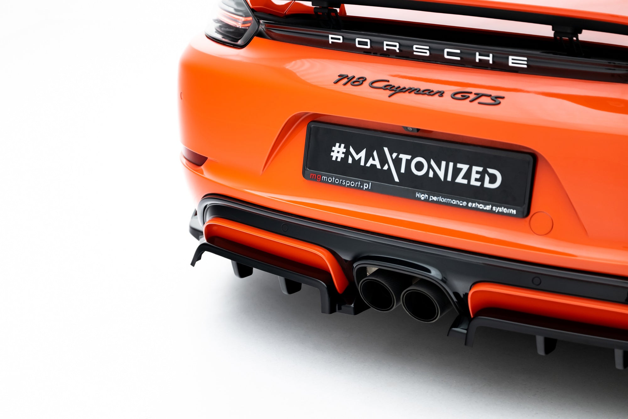 Maxton Design Splitter trasero (With Vertical Bars) para Porsche 718 Cayman GTS 982c - imagen 3