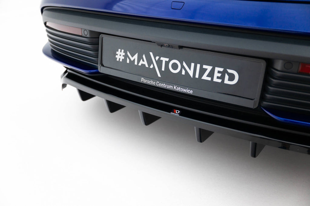 Maxton Design Splitter trasero (With Vertical Bars) para Porsche Taycan Turbo S Mk1 - imagen 3