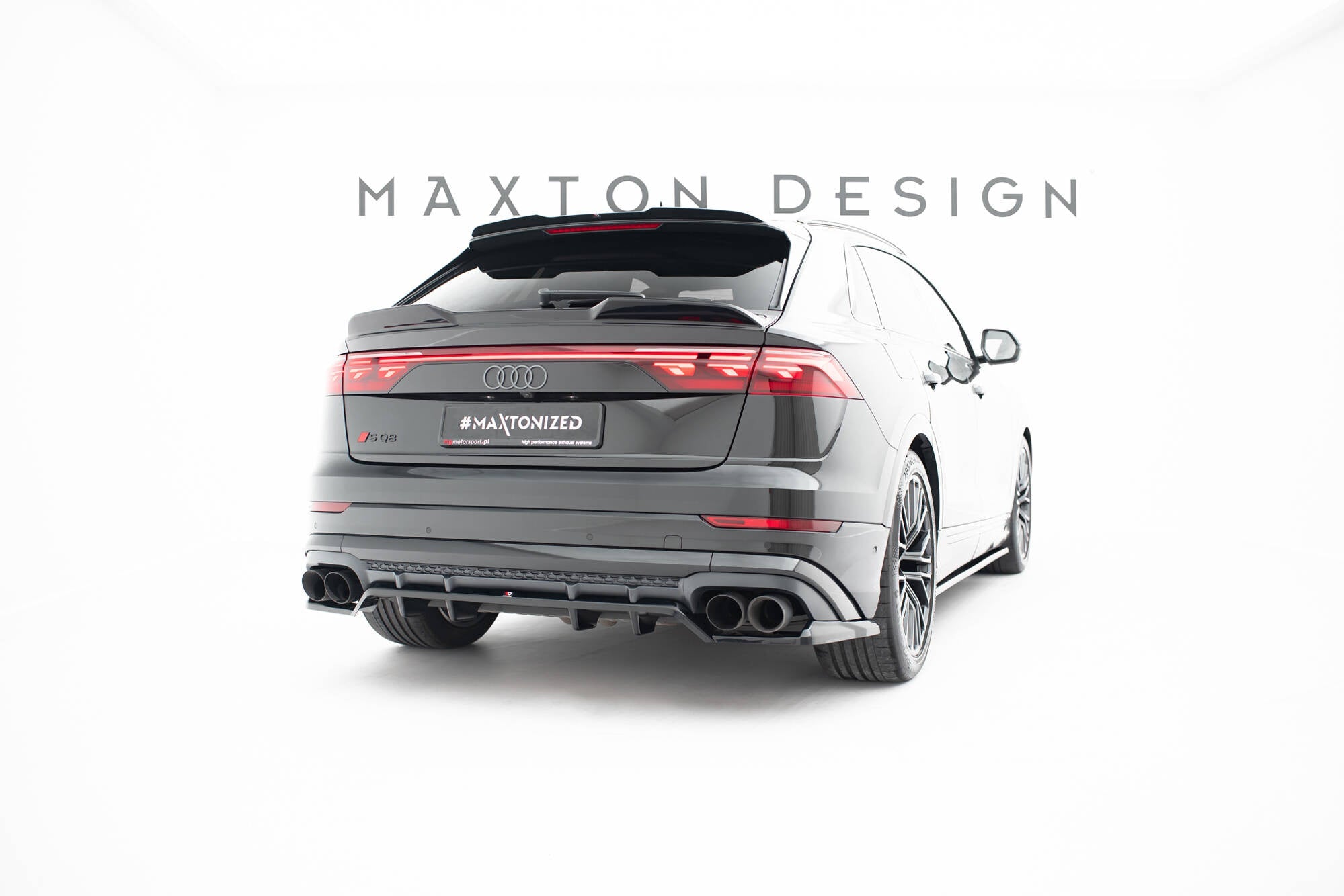 Maxton Design Splitter trasero (With Vertical Bars) V.2 para Audi SQ8 / Q8 S-Line Mk1 Facelift - imagen 1
