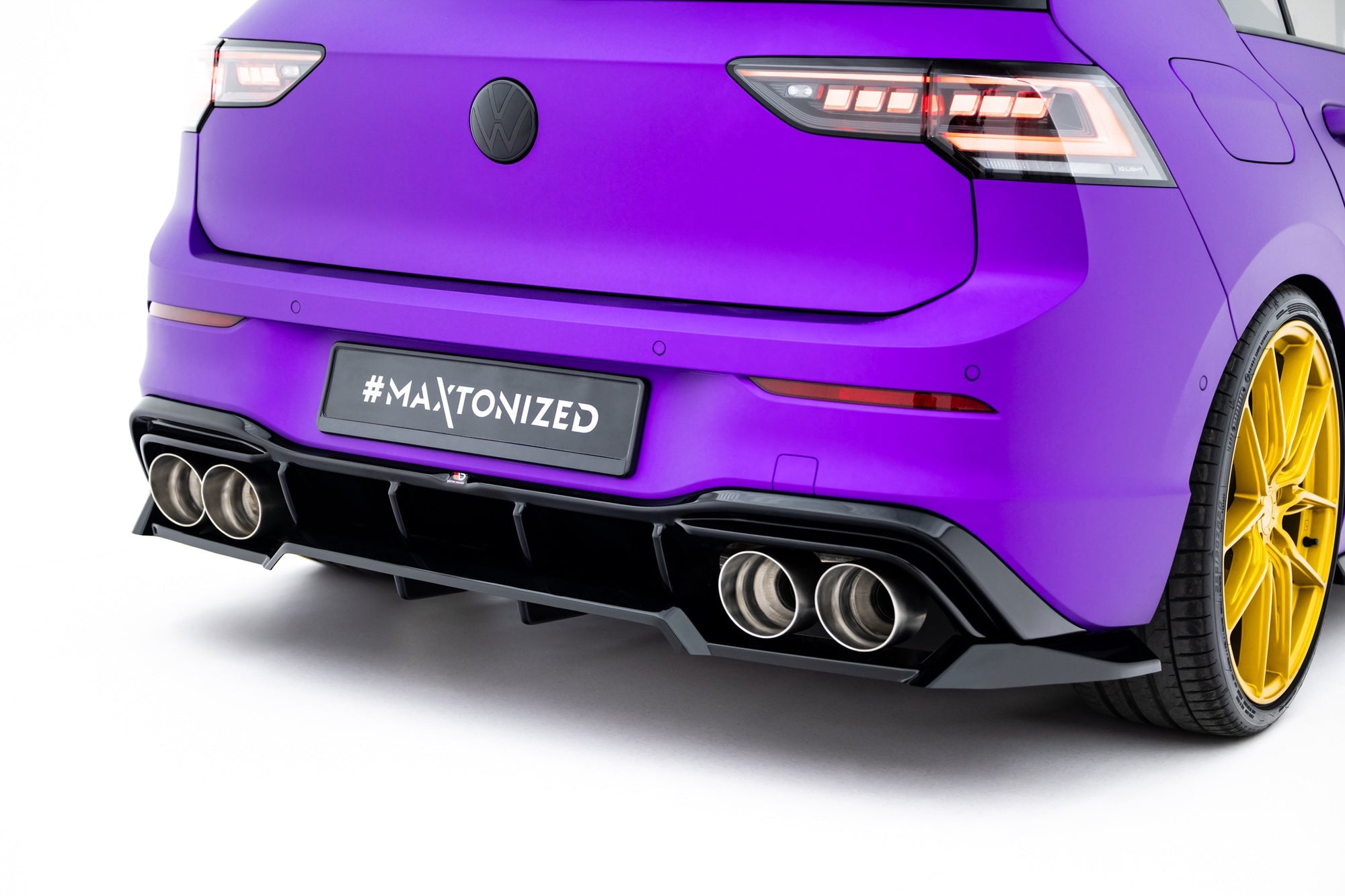 Maxton Design Splitter trasero (With Vertical Bars) V.2 para Volkswagen Golf R Hatchback Mk8 / Mk8 Facelift - imagen 4