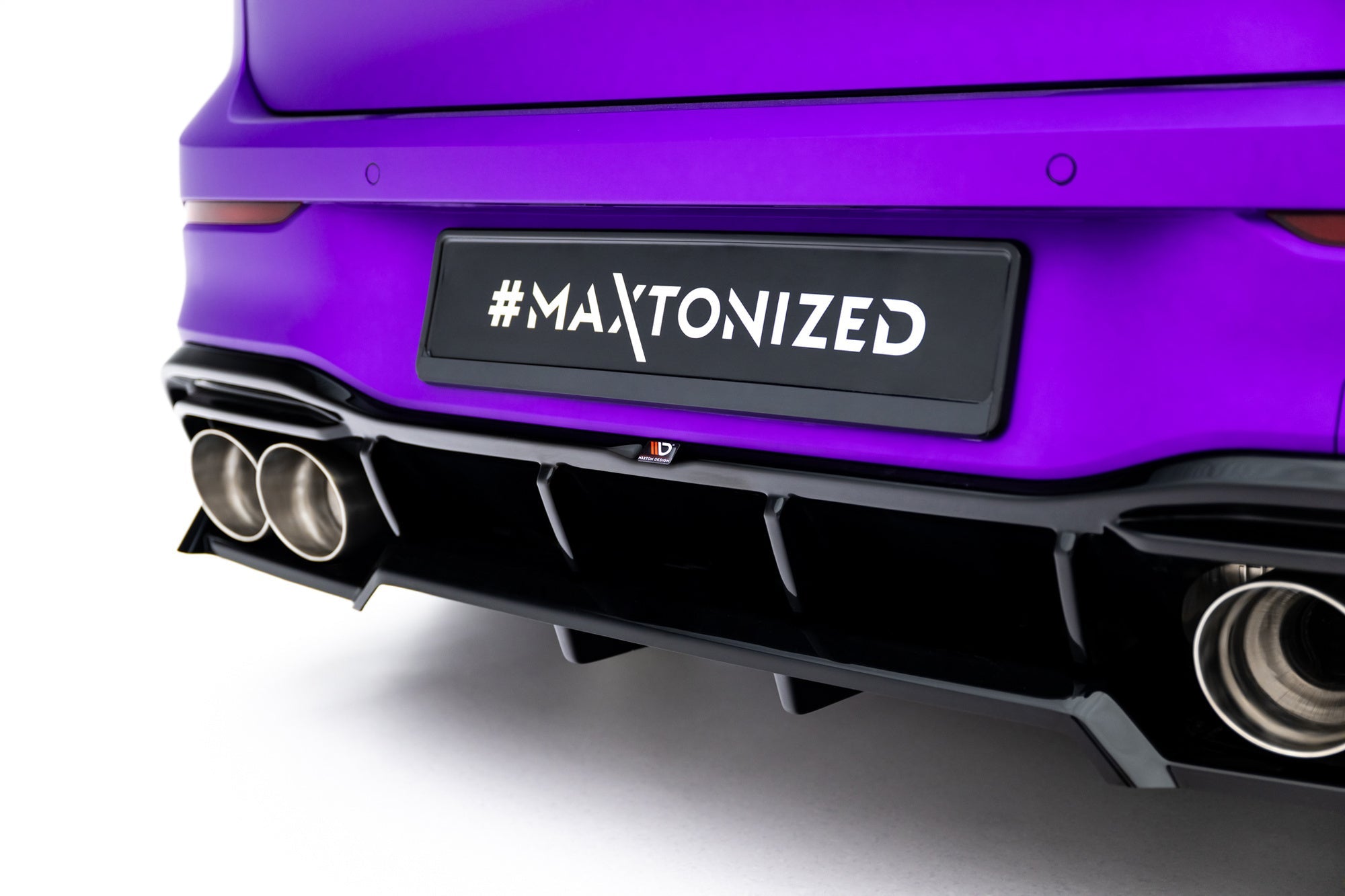 Maxton Design Splitter trasero (With Vertical Bars) V.2 para Volkswagen Golf R Hatchback Mk8 / Mk8 Facelift - imagen 5