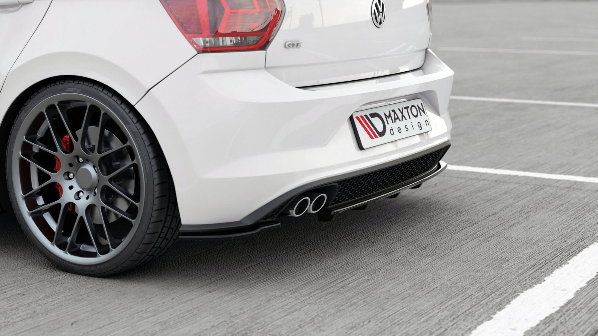 Maxton Design Splitter trasero (With Vertical Bars) para Volkswagen Polo GTI / R-line Mk6 - imagen 1