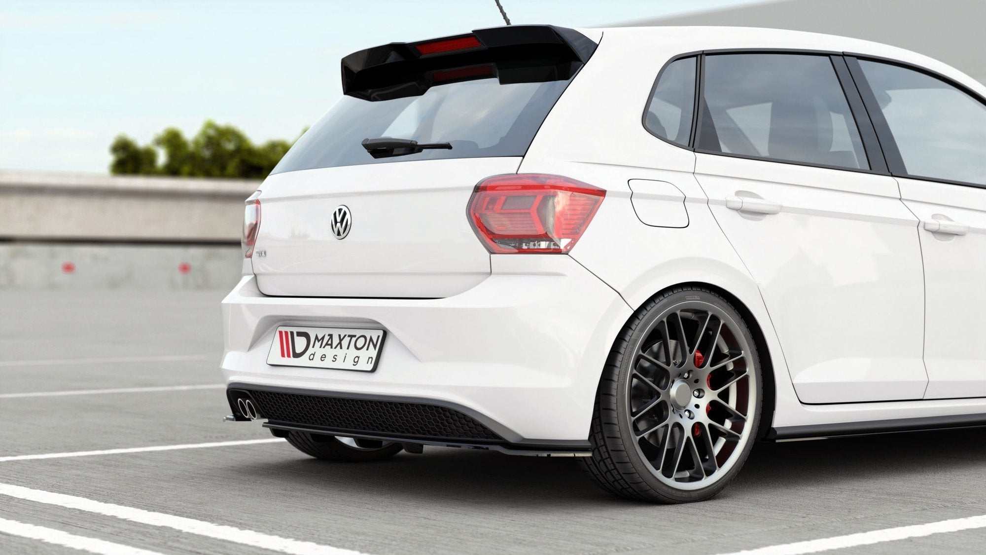 Maxton Design Splitter trasero (With Vertical Bars) para Volkswagen Polo GTI / R-line Mk6 - imagen 3