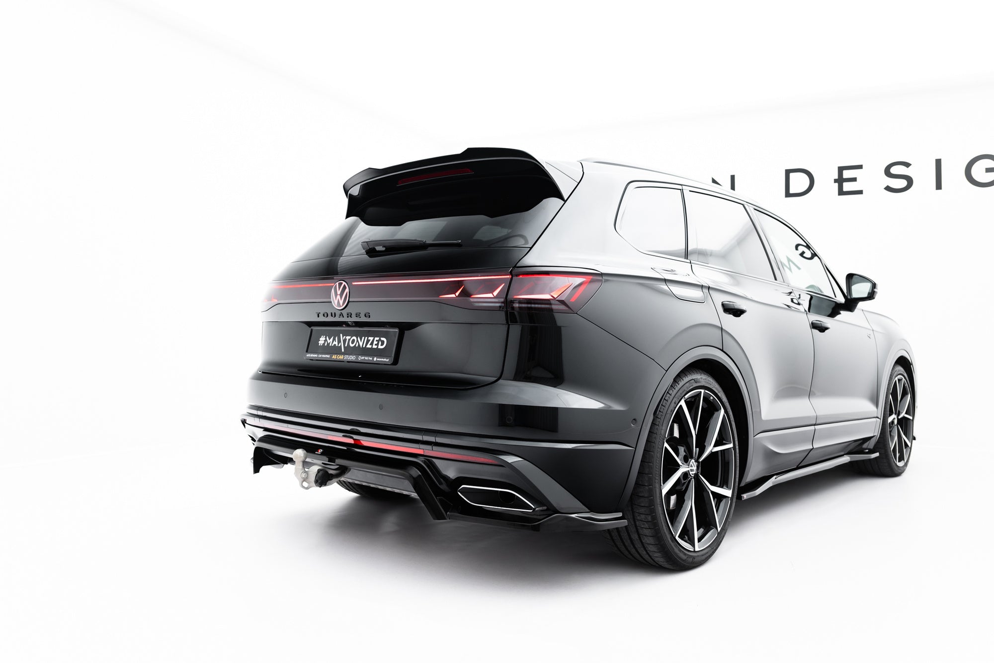Maxton Design Splitter trasero (With Vertical Bars) para Volkswagen Touareg R-Line Mk3 Facelift - imagen 4