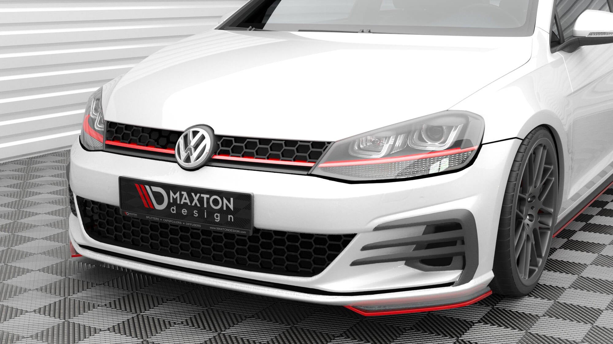 Maxton Design Front Side Splitters para Volkswagen Golf GTI / GTD Mk7 Facelift - imagen 1