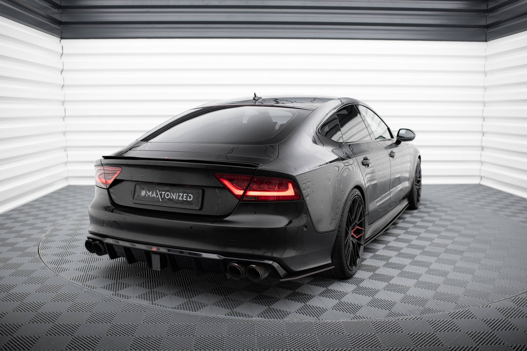 Maxton Design Street Pro Rear Side Splitters para Audi A7 S-Line C7 - imagen 2