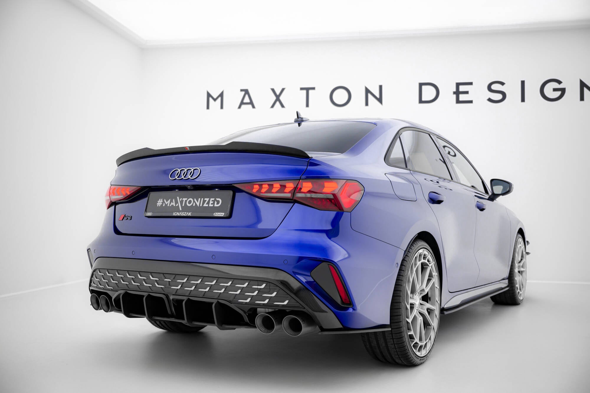 Maxton Design Street Pro Rear Side Splitters para Audi S3 Sedan 8Y Facelift - imagen 3