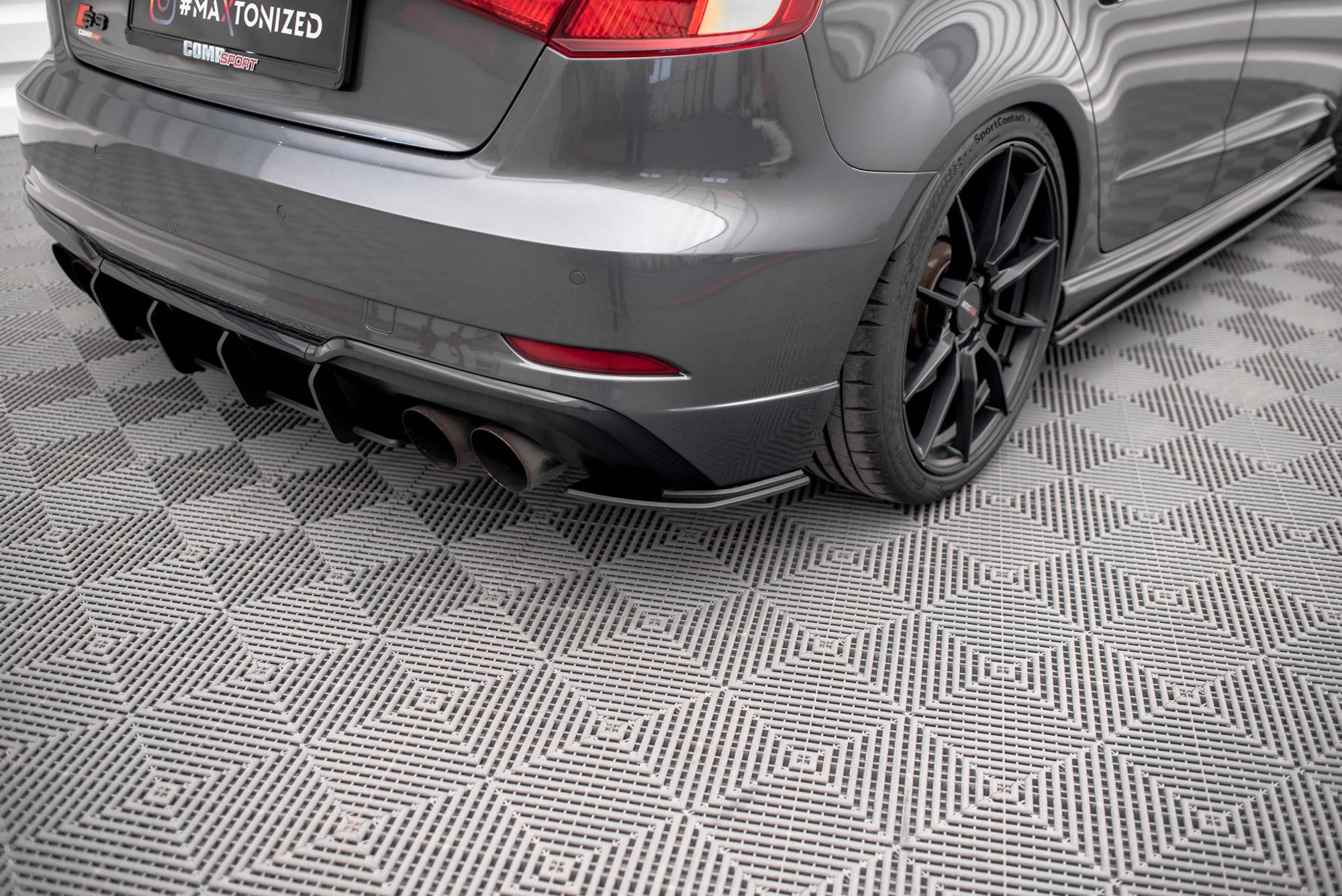 Maxton Design Street Pro Rear Side Splitters para Audi S3 Sportback 8V Facelift - imagen 1