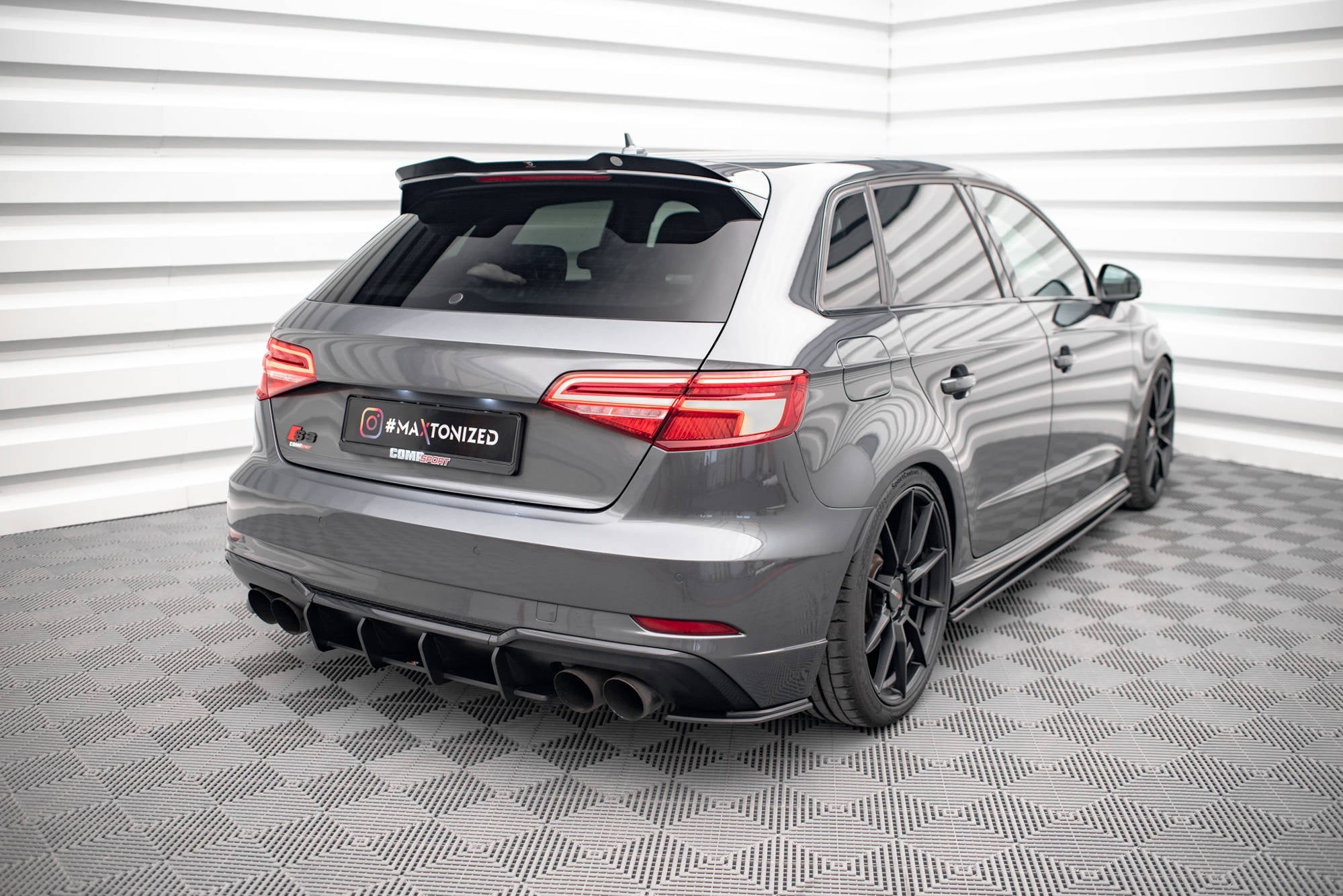 Maxton Design Street Pro Rear Side Splitters para Audi S3 Sportback 8V Facelift - imagen 2