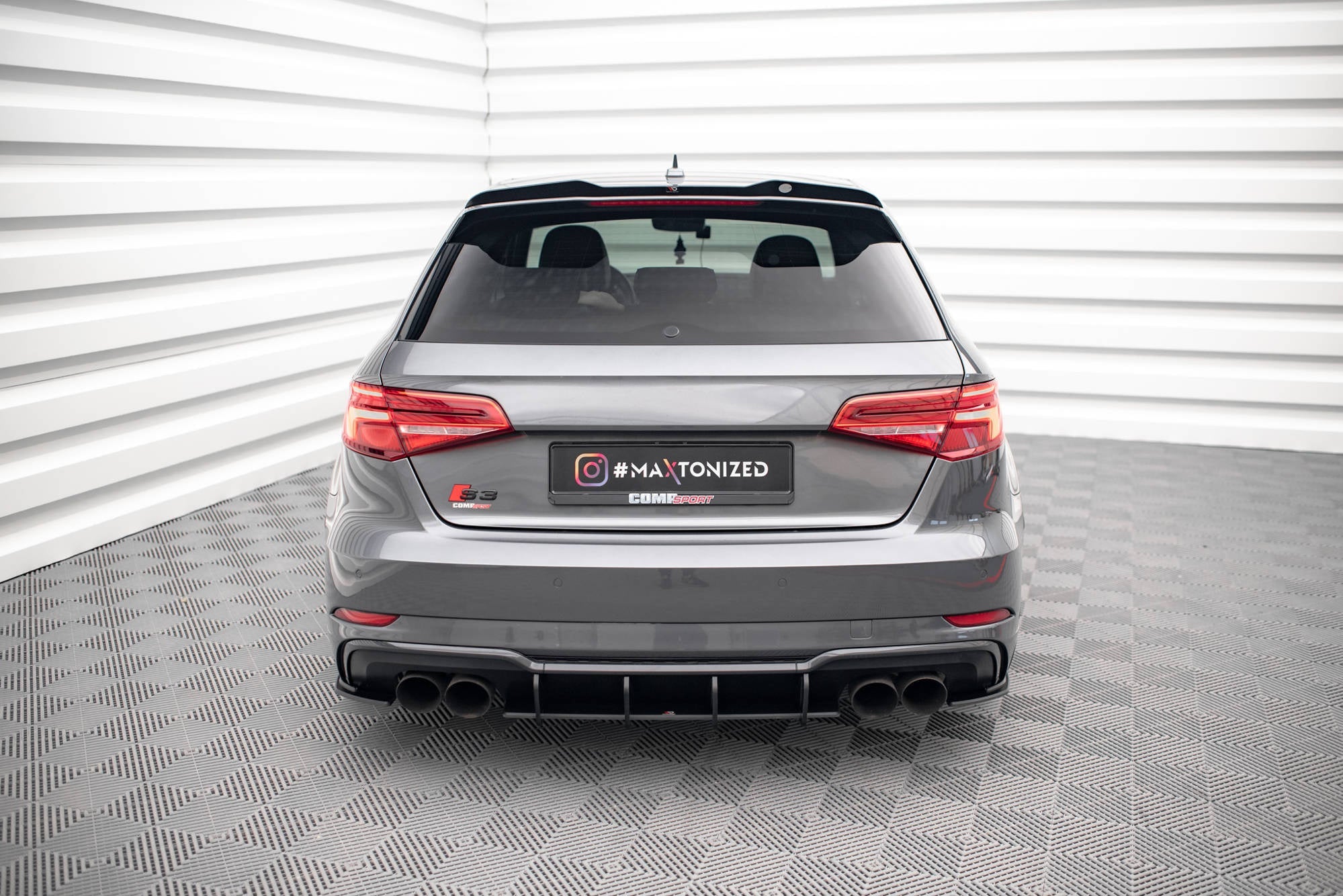 Maxton Design Street Pro Rear Side Splitters para Audi S3 Sportback 8V Facelift - imagen 3