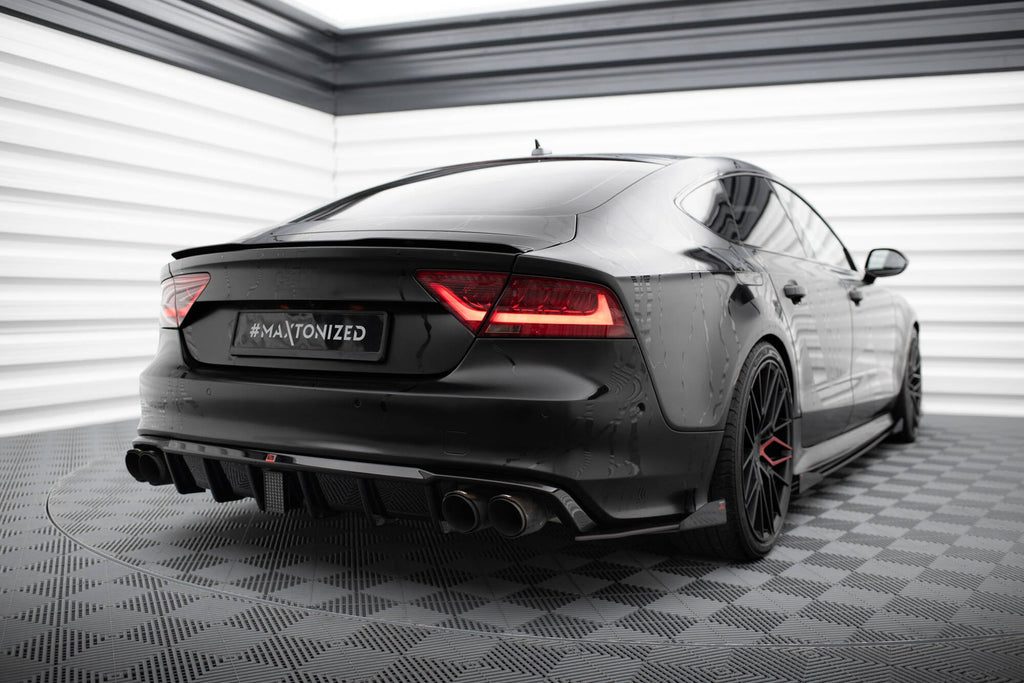 Maxton Design Street Pro Rear Side Splitters + Flaps para Audi A7 S-Line C7 - imagen 2