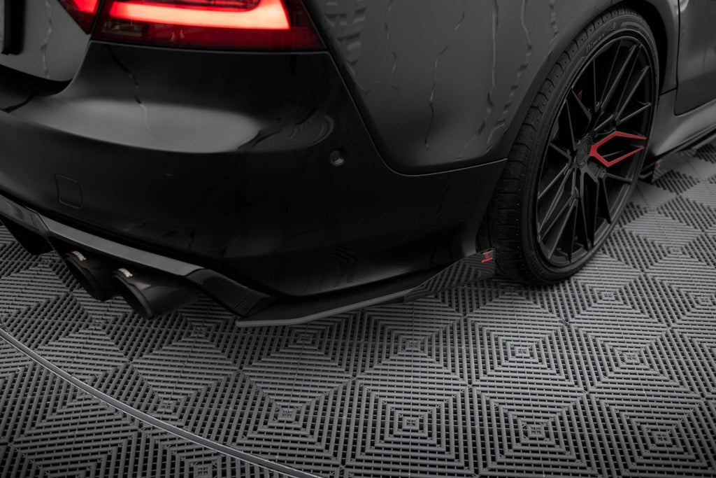 Maxton Design Street Pro Rear Side Splitters + Flaps para Audi A7 S-Line C7 - imagen 1