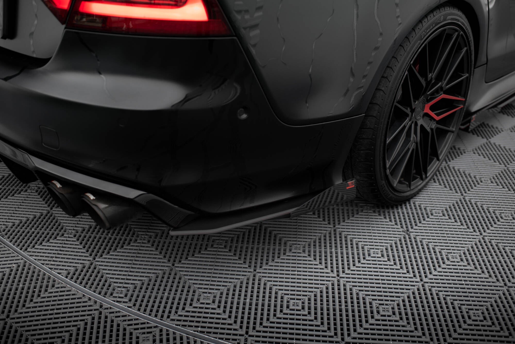 Maxton Design Street Pro Rear Side Splitters + Flaps para Audi A7 S-Line C7 - imagen 1