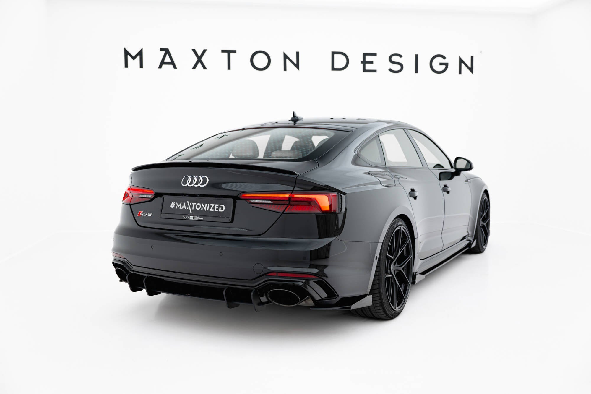 Maxton Design Street Pro Rear Side Splitters + Flaps para Audi RS5 Coupe / Sportback F5 - imagen 2
