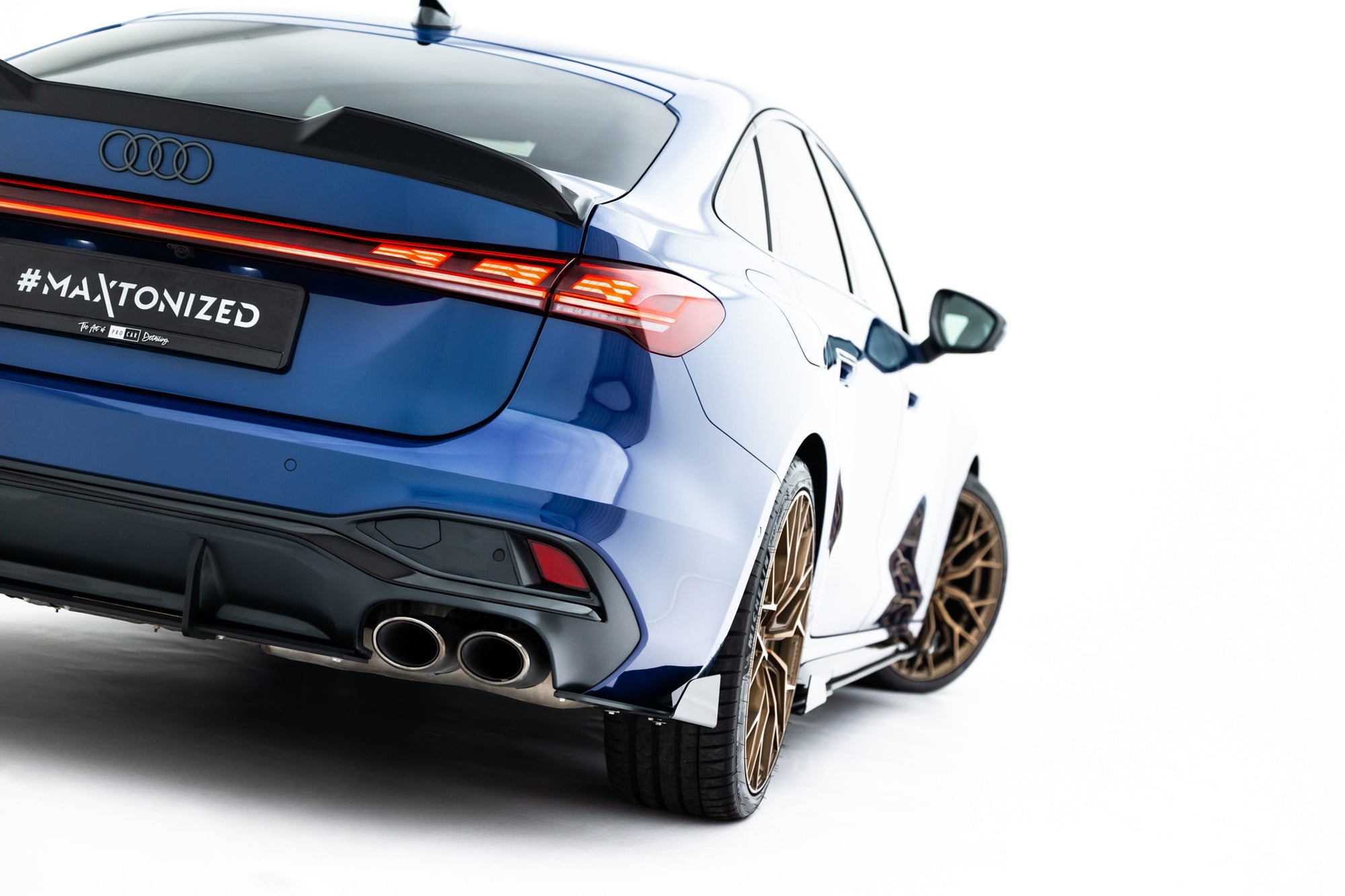 Maxton Design Street Pro Rear Side Splitters + Flaps para Audi S5 Sedan / Avant B10 - imagen 1