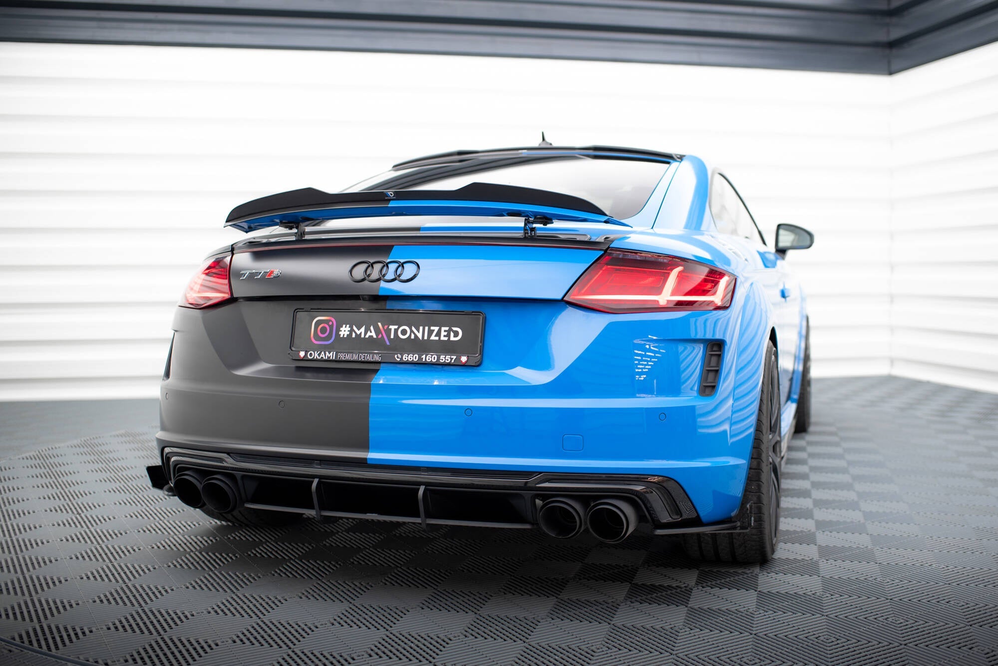 Maxton Design Street Pro Rear Side Splitters + Flaps para Audi TT S 8S Facelift - imagen 2