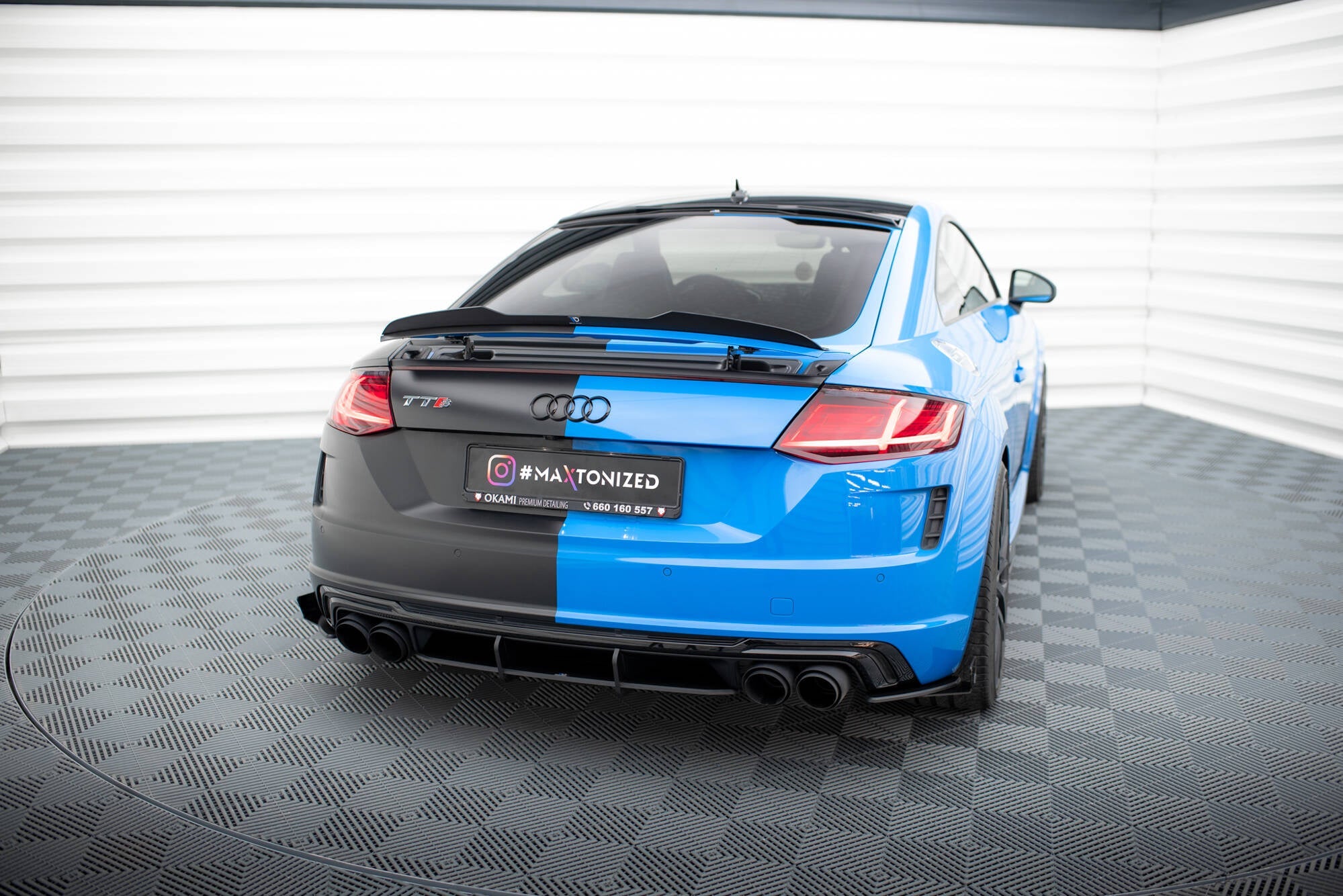 Maxton Design Street Pro Rear Side Splitters + Flaps para Audi TT S 8S Facelift - imagen 4