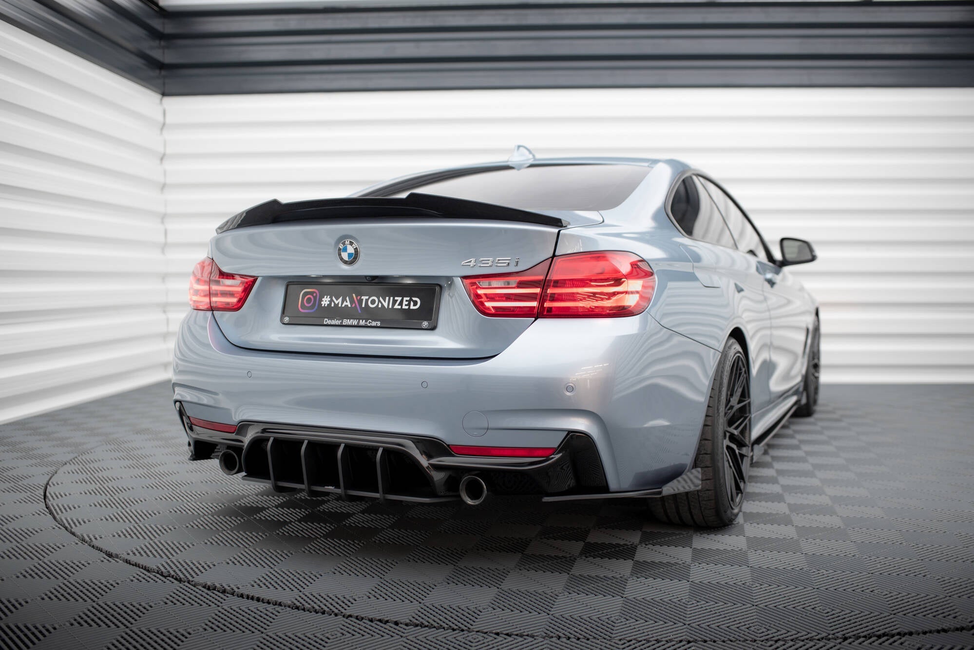 Maxton Design Street Pro Rear Side Splitters + Flaps para BMW 435i Coupe M-Pack F32 - imagen 3