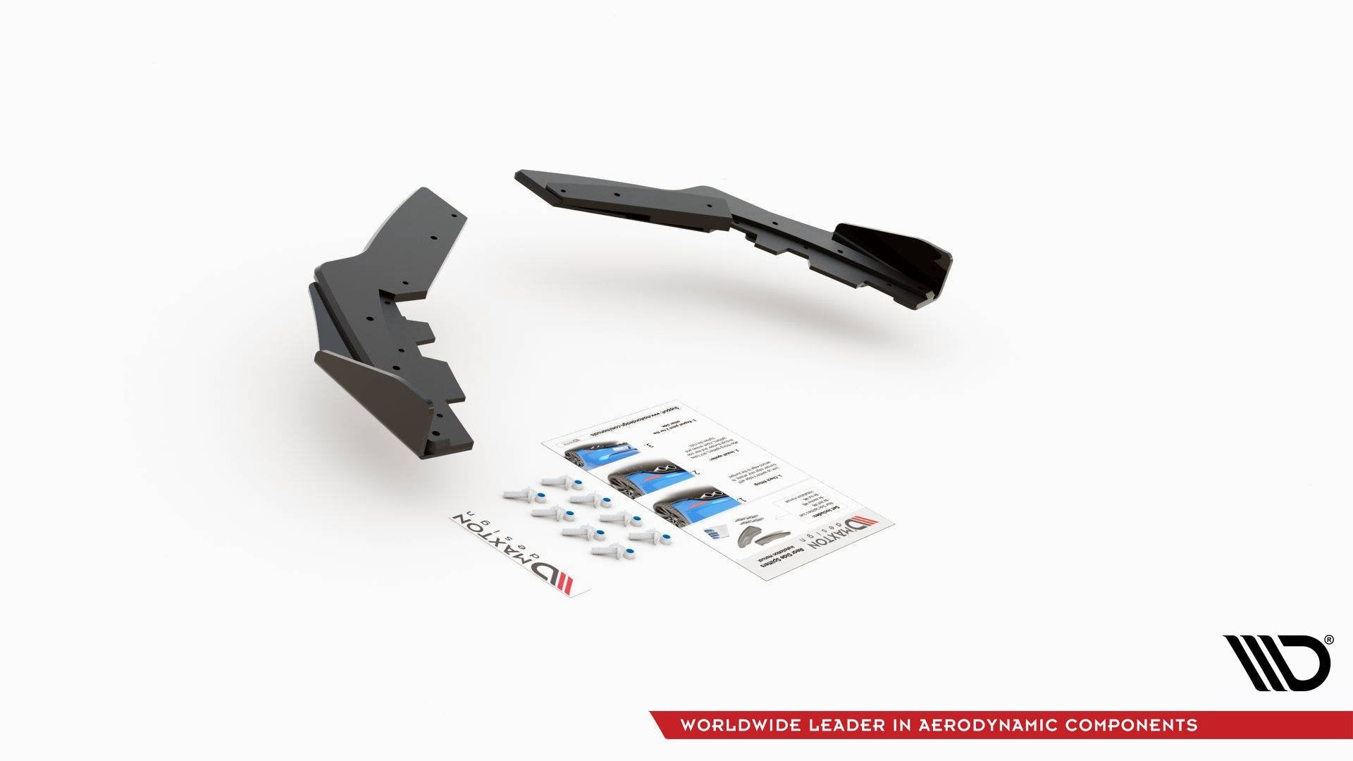 Maxton Design Street Pro Rear Side Splitters + Flaps para BMW M135i F20 - imagen 5