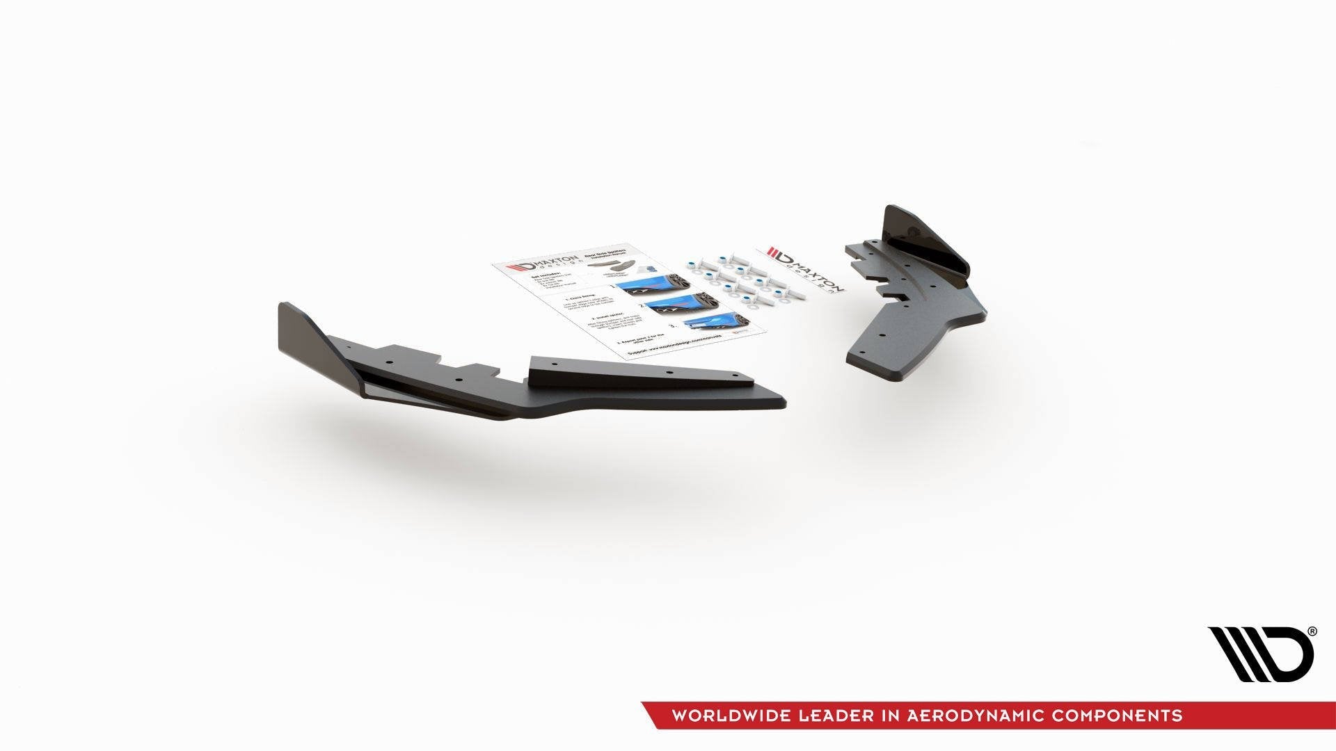 Maxton Design Street Pro Rear Side Splitters + Flaps para BMW M135i F20 - imagen 4