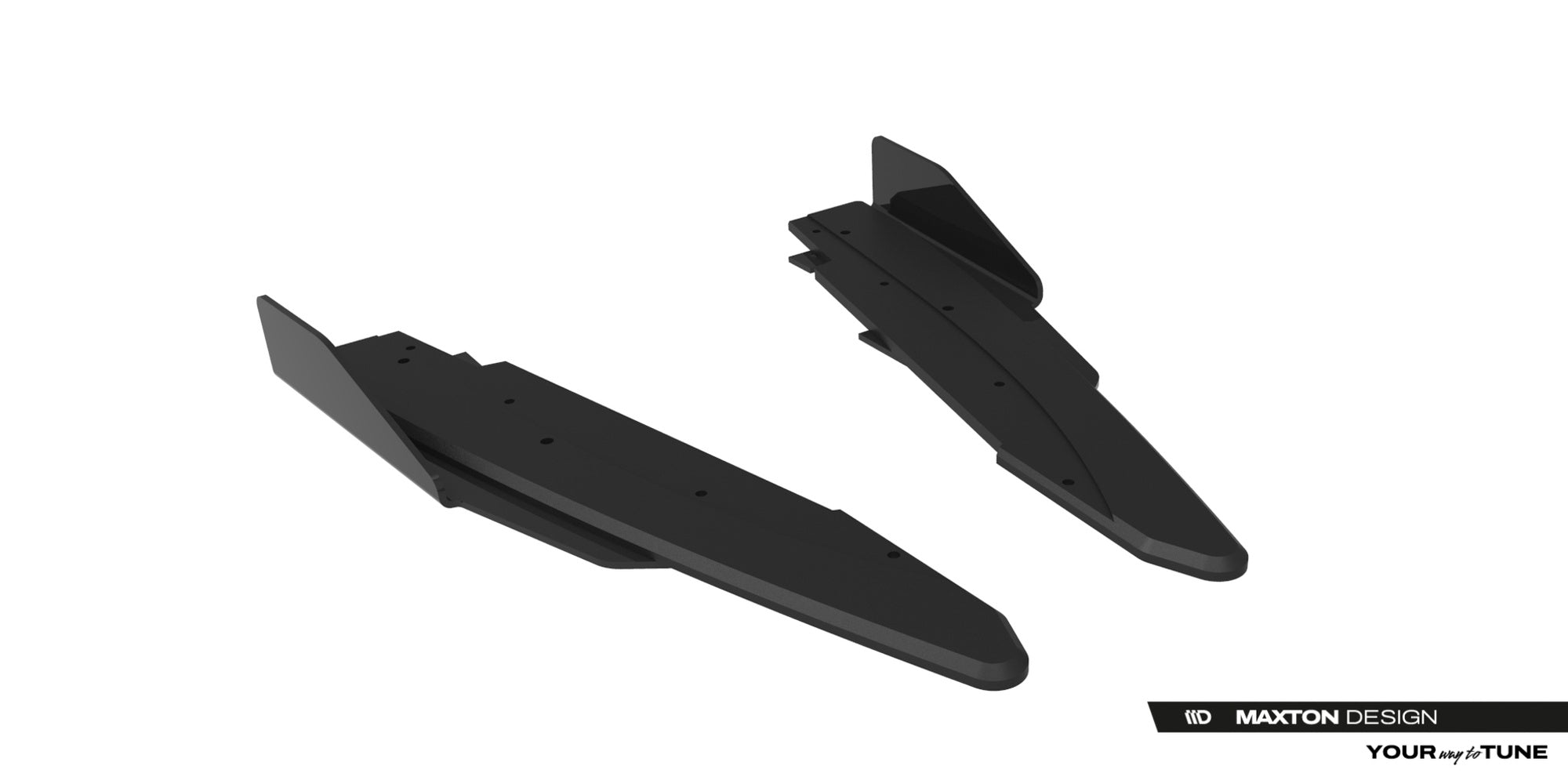 Maxton Design Street Pro Rear Side Splitters + Flaps para Ford Mustang Dark Horse Mk7 - imagen 6