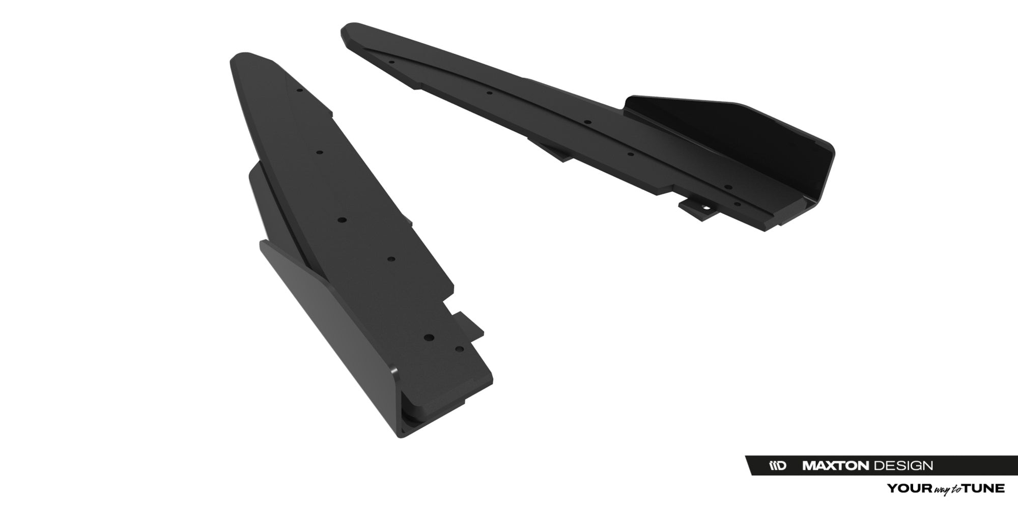 Maxton Design Street Pro Rear Side Splitters + Flaps para Ford Mustang Dark Horse Mk7 - imagen 7