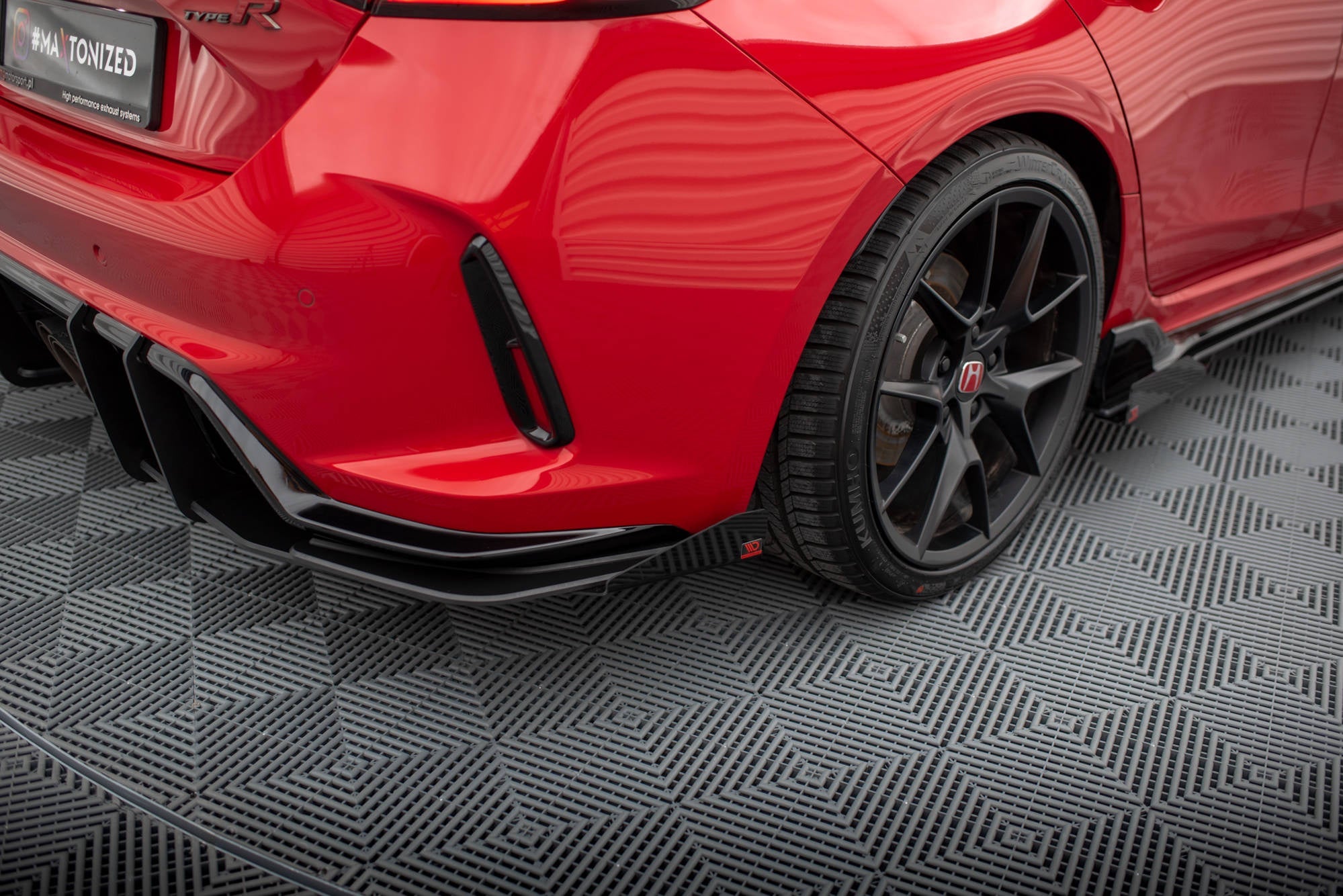 Maxton Design Street Pro Rear Side Splitters + Flaps para Honda Civic Type-R Mk 11 - imagen 4