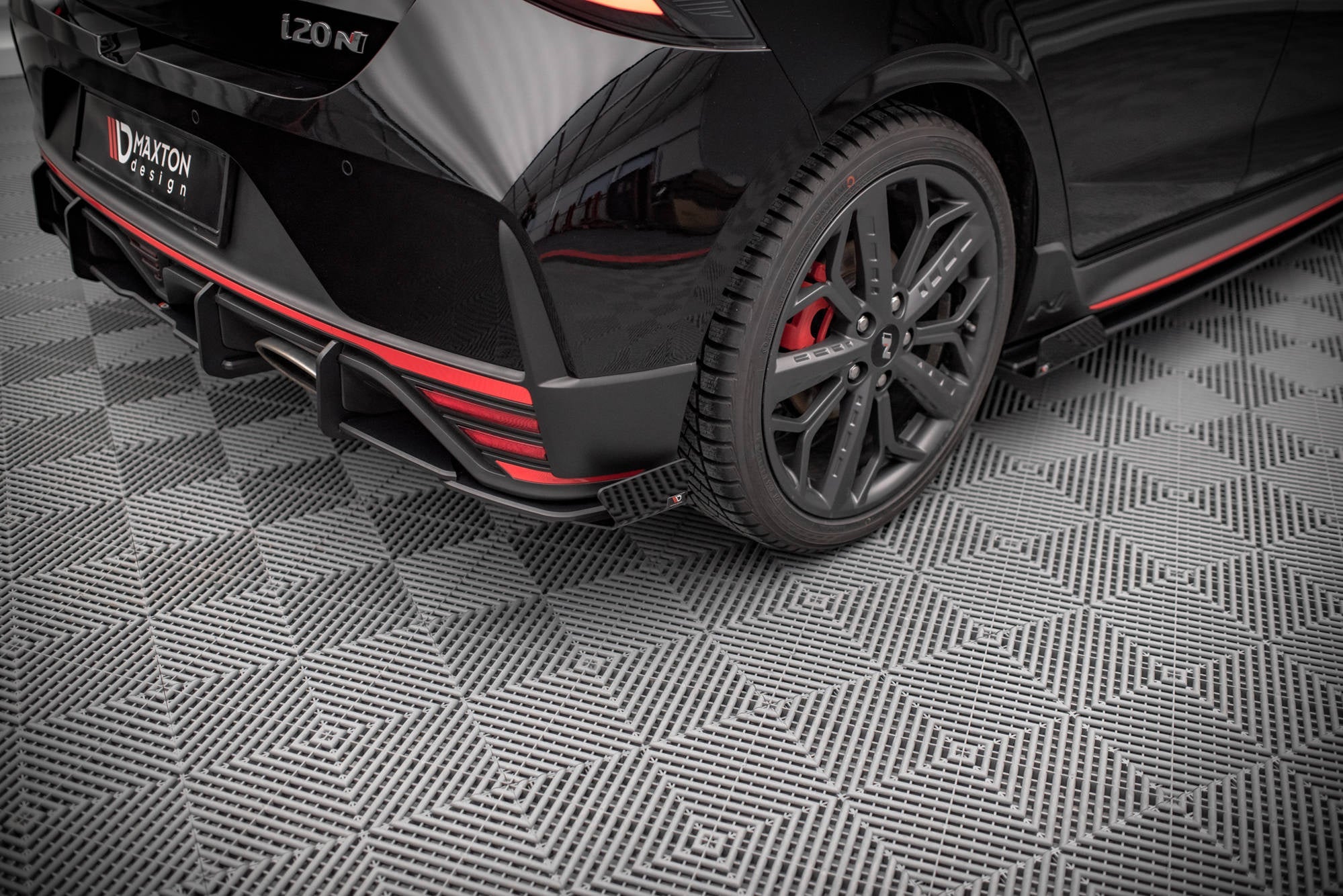 Maxton Design Street Pro Rear Side Splitters + Flaps para Hyundai I20 N Mk3 - imagen 1