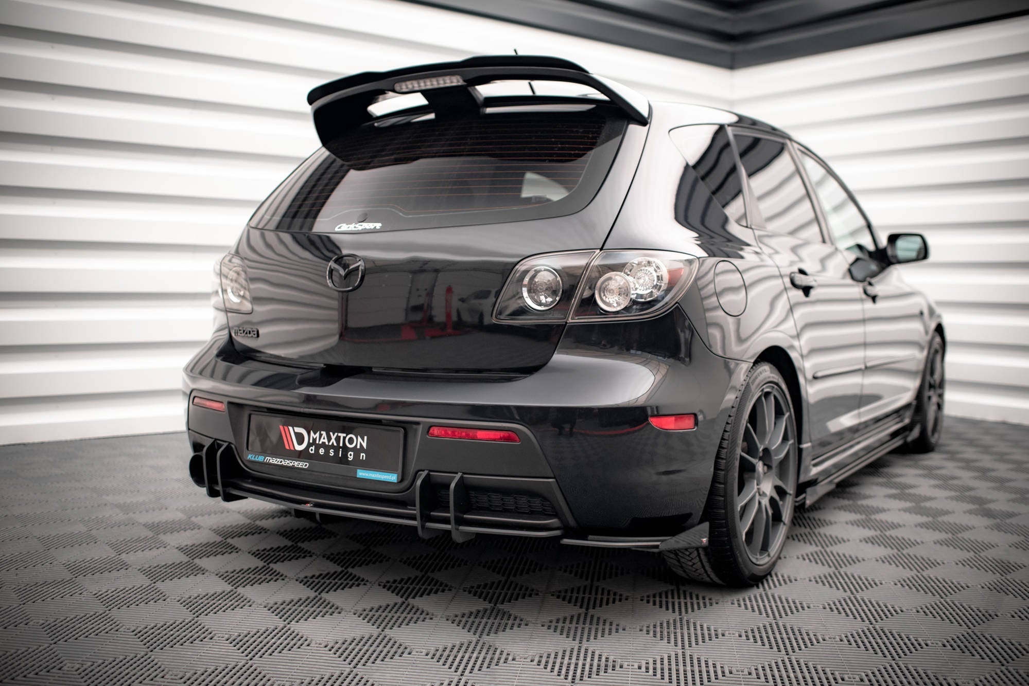 Maxton Design Street Pro Rear Side Splitters + Flaps para Mazda 3 MPS Mk1 US-Spec Version - imagen 2