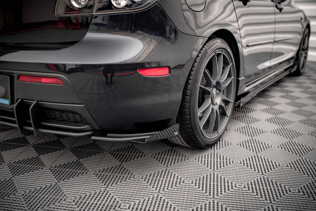 Maxton Design Street Pro Rear Side Splitters + Flaps para Mazda 3 MPS Mk1 US-Spec Version - imagen 1