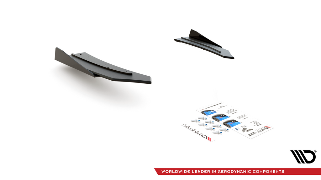 Maxton Design Street Pro Rear Side Splitters + Flaps para Mercedes-AMG C43 Coupe C205 - imagen 5