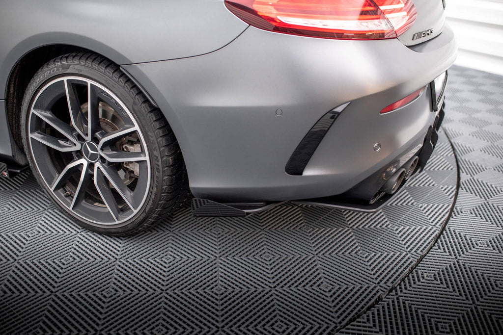 Maxton Design Street Pro Rear Side Splitters + Flaps para Mercedes-AMG C43 Coupe / Cabrio C205 Facelift / A205 Facelift - imagen 1