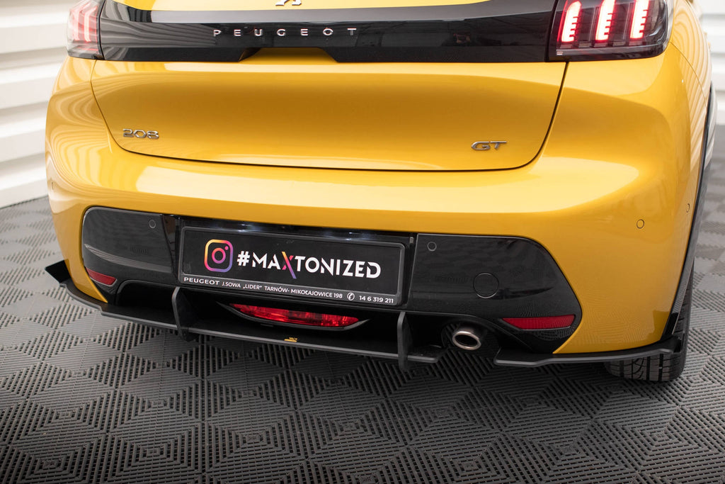 Maxton Design Street Pro Rear Side Splitters + Flaps para Peugeot 208 GT Mk2 - imagen 1