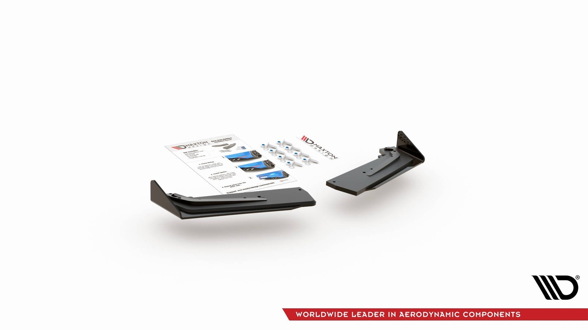 Maxton Design Street Pro Rear Side Splitters + Flaps para Toyota GR Yaris Mk4 - imagen 5