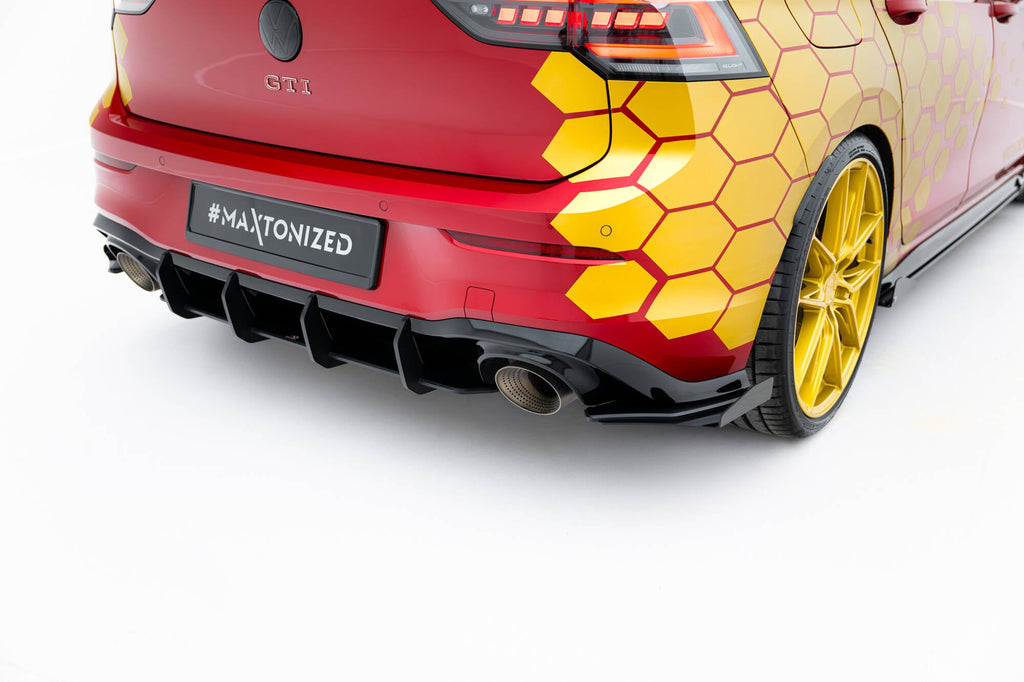 Maxton Design Street Pro Rear Side Splitters + Flaps para Volkswagen Golf GTI Clubsport Mk8 Facelift - imagen 2