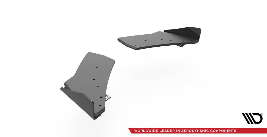 Maxton Design Street Pro Rear Side Splitters + Flaps para Volkswagen Golf R Mk7 - imagen 4