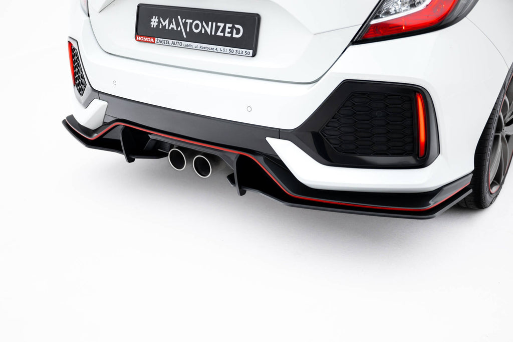 Maxton Design Street Pro Rear Side Splitters para Honda Civic Sport Mk 10 - imagen 2