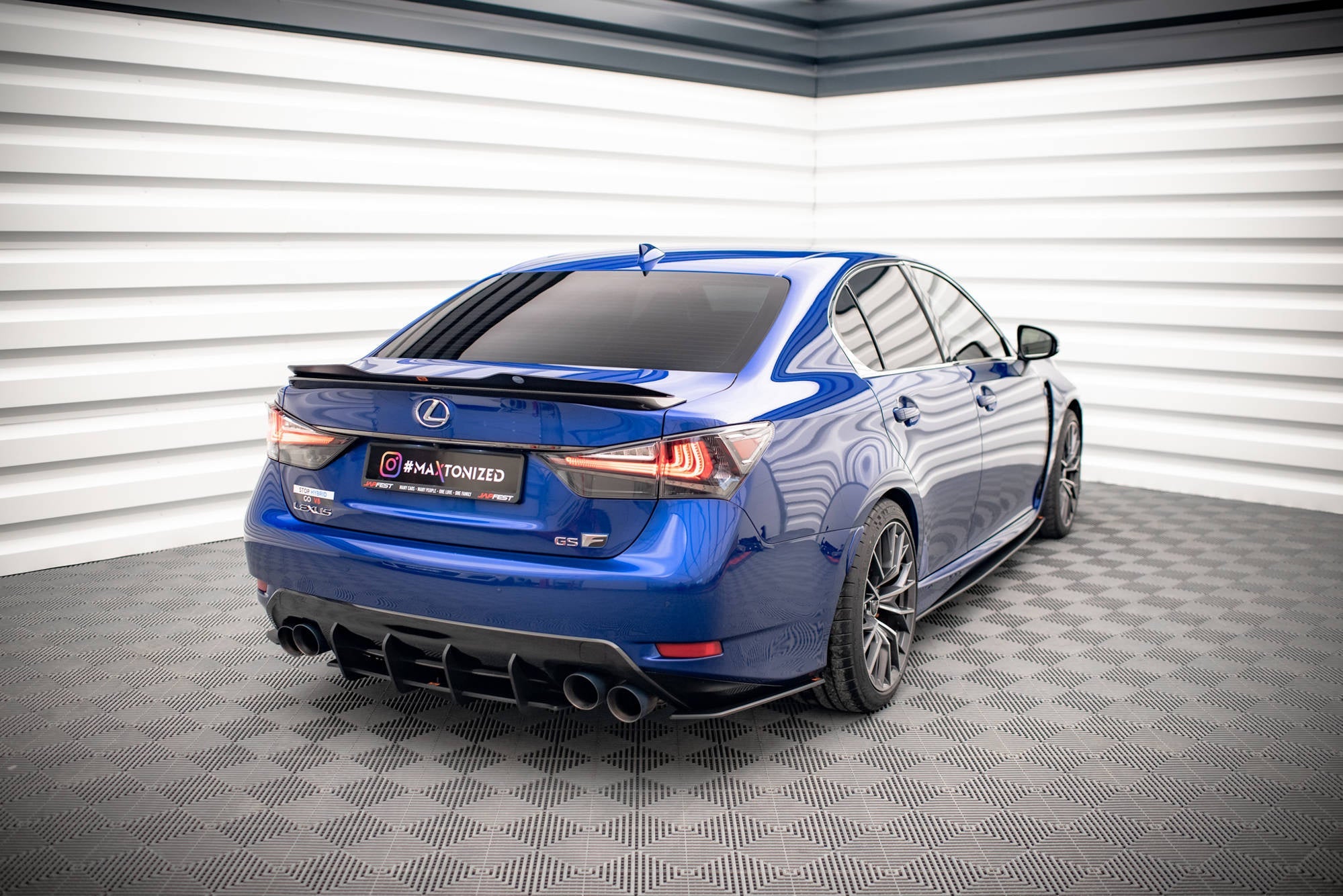 Maxton Design Street Pro Rear Side Splitters para Lexus GS F Mk4 Facelift - imagen 2