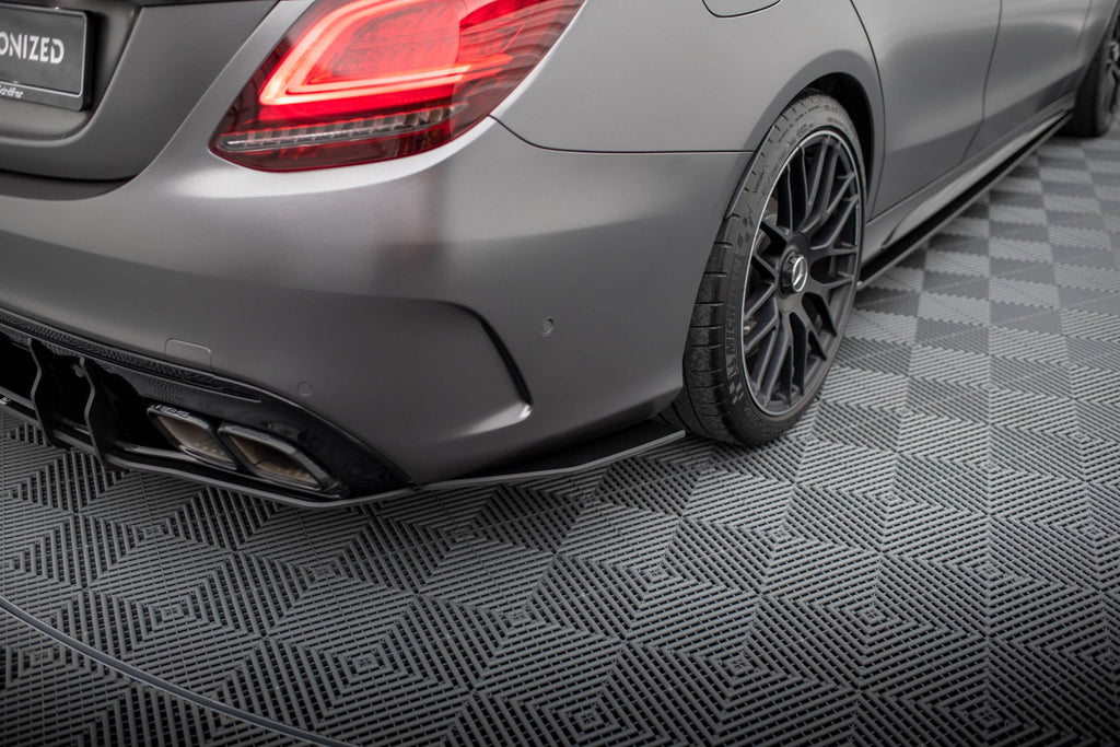 Maxton Design Street Pro Rear Side Splitters para Mercedes-AMG C63 Sedan / Estate W205 Facelift - imagen 1