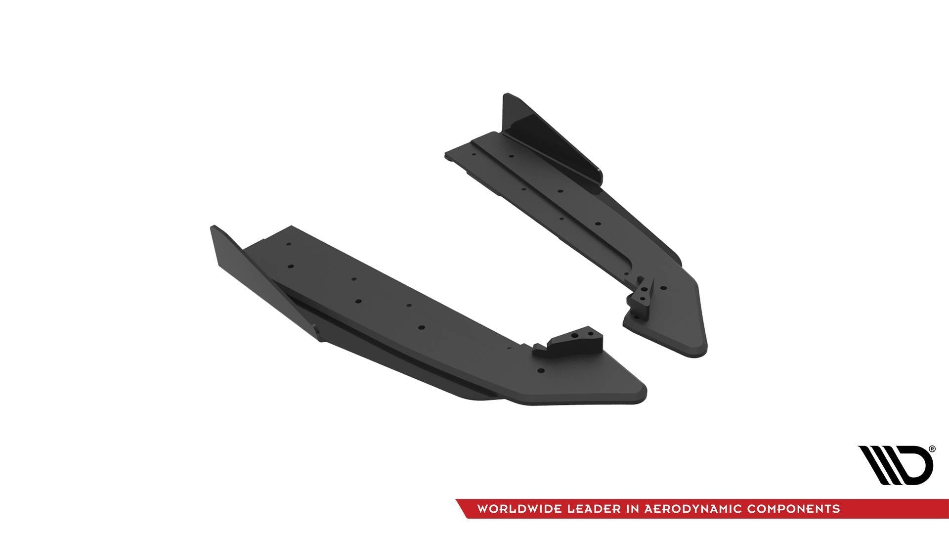 Maxton Design Street Pro Rear Side Splitters V.1 + Flaps para Ford Mustang GT Mk6 Facelift - imagen 4
