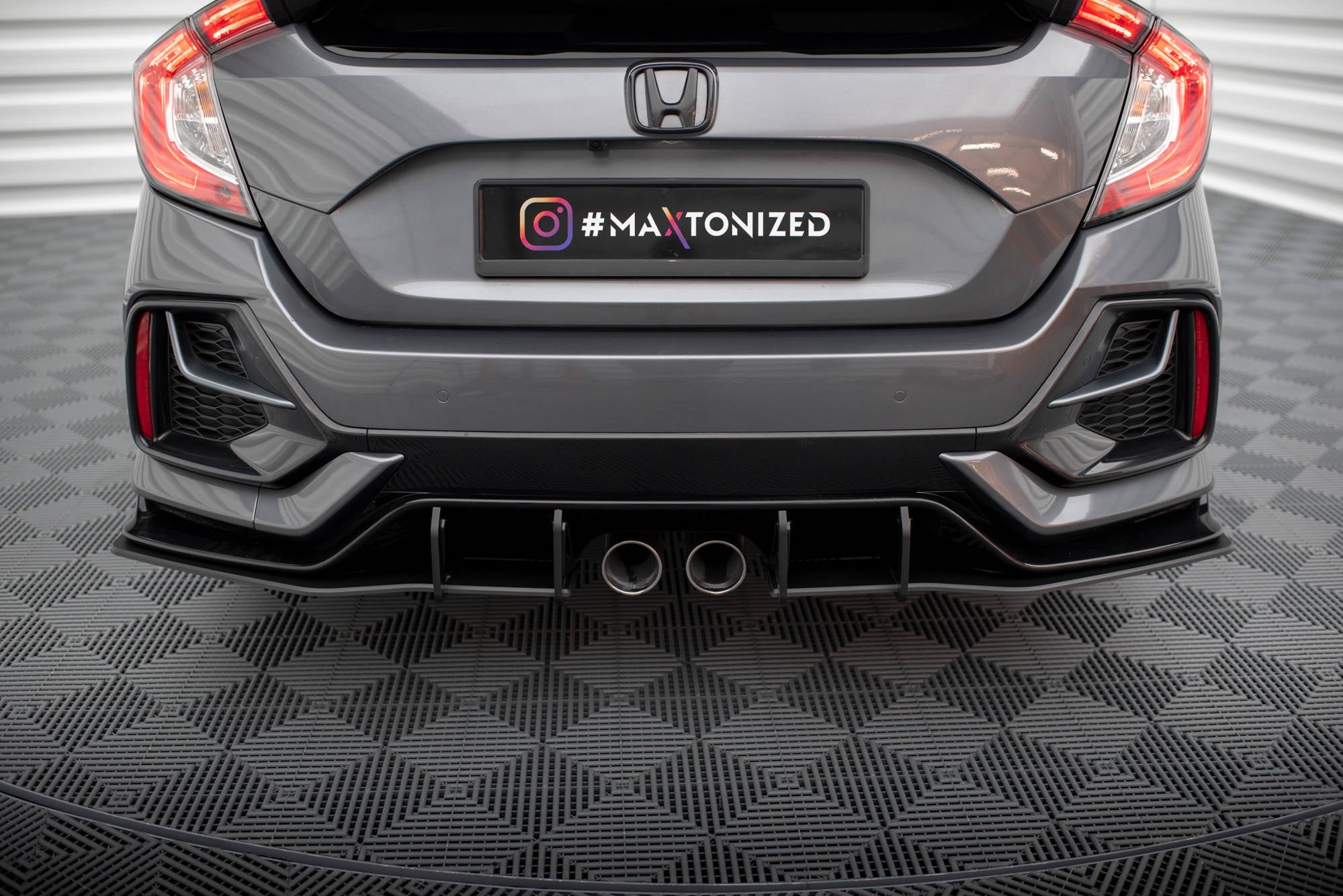 Maxton Design Street Pro Rear Side Splitters V.1 para Honda Civic Sport Mk 10 Facelift - imagen 1